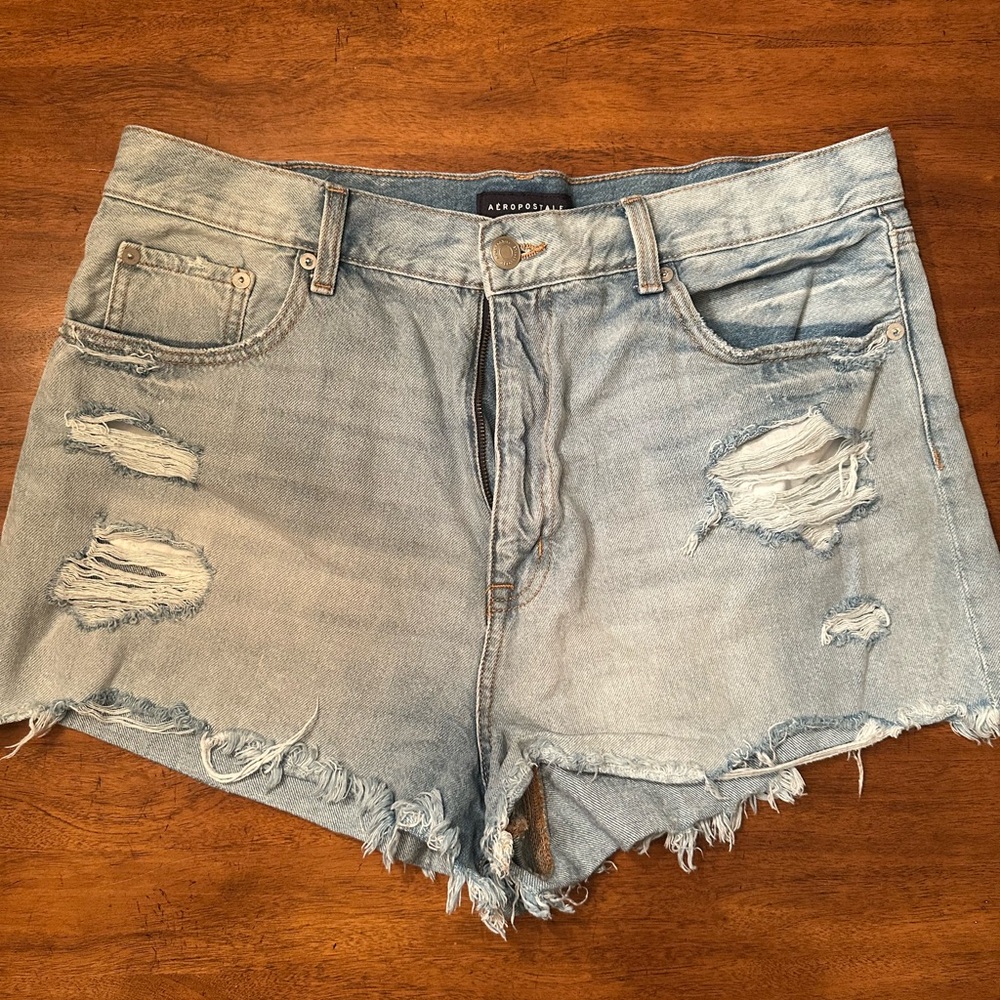 Aeropostale High Rise Denim Shorts